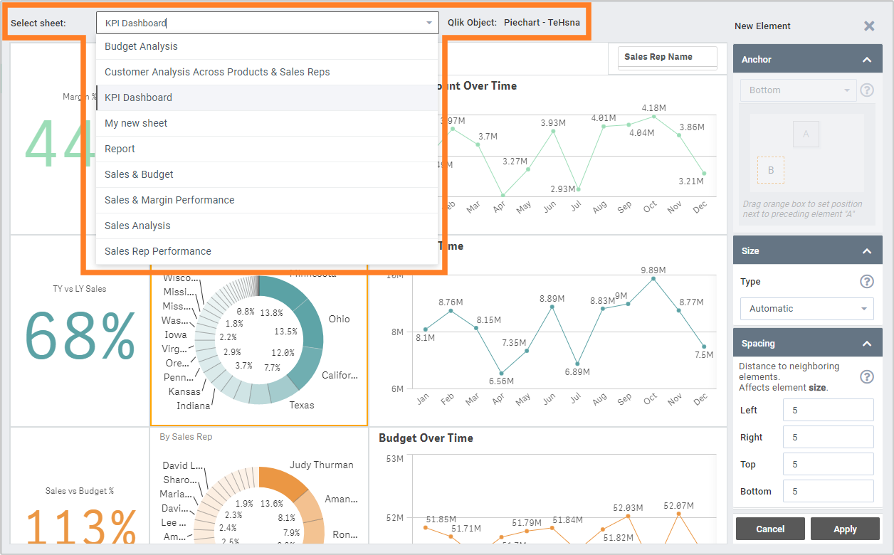 Selecting chart object